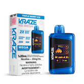 Kraze HD Mega - Triple Berry Ice Disposable Vape available on Canada online vape shop